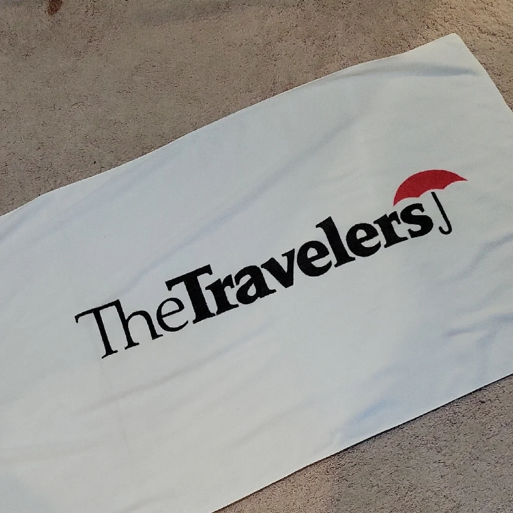 Vintage TheTravelers Logo Beach Towel